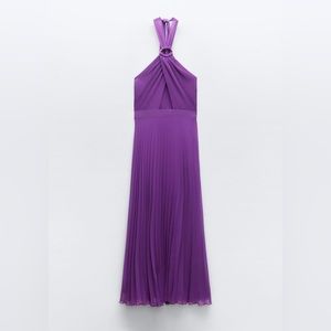 Zara cut out pleated midi dress